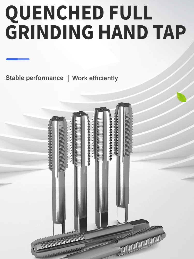 M15 M16 M17 M18 M19 * 0.5 0.75 M17 * 0.8 1.0 1.25 1.5 M15 * 1.75 2 2.5 3.0mmHSS prise métrique robinet à main droite pour l'usinage de moules