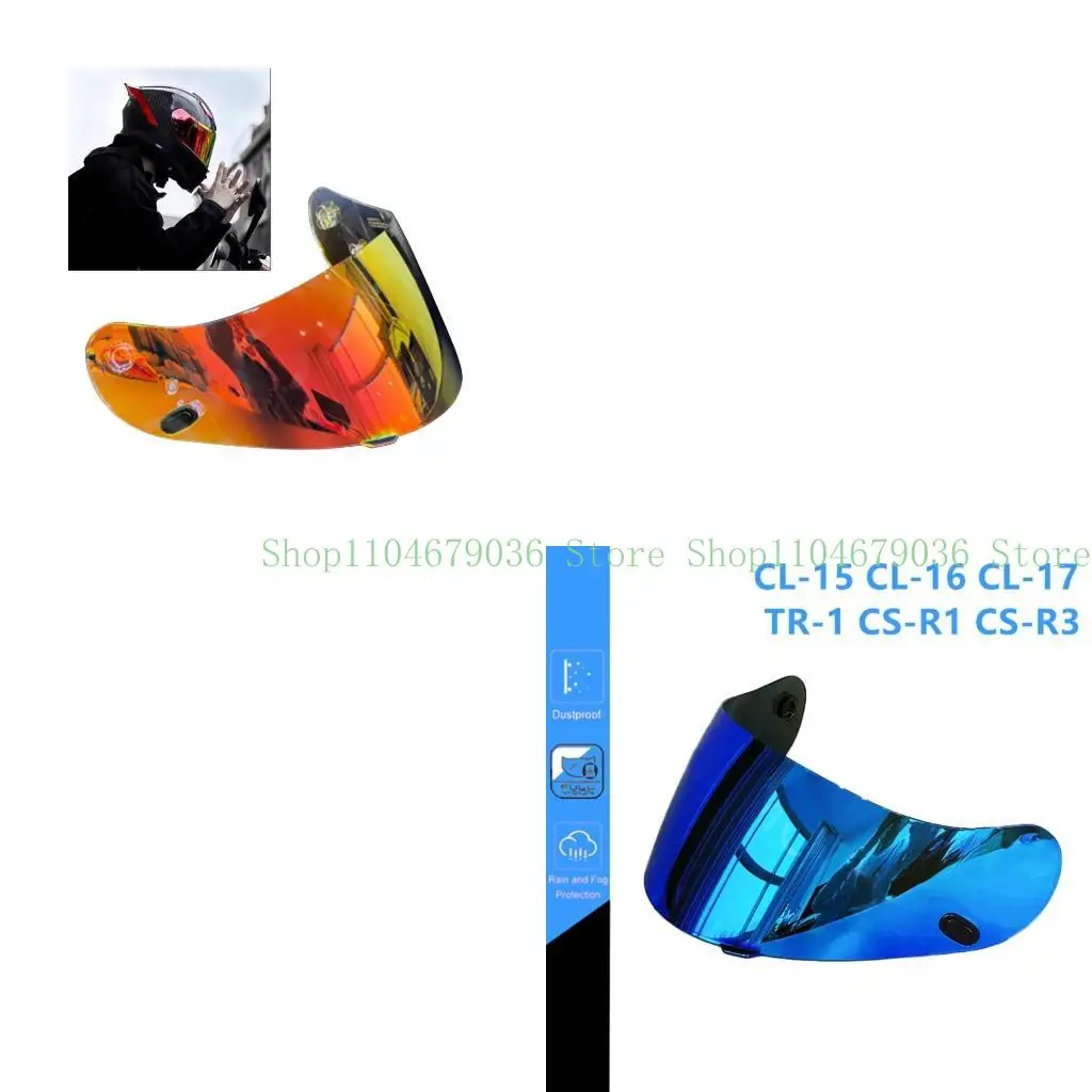 

Motorcycle Helmet Visor Lens Windshield Protective Cover Replacement for HJC CL-16 CL-17 CS-15 CS-R1 CS-R2