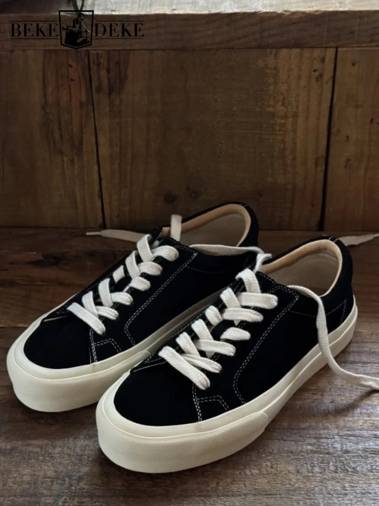 

Молодежная модная повседневная обувь ручной работы из воловьей кожи с круглым носком на шнуровке, однотонная мужская износостойкая обувь из натуральной кожи