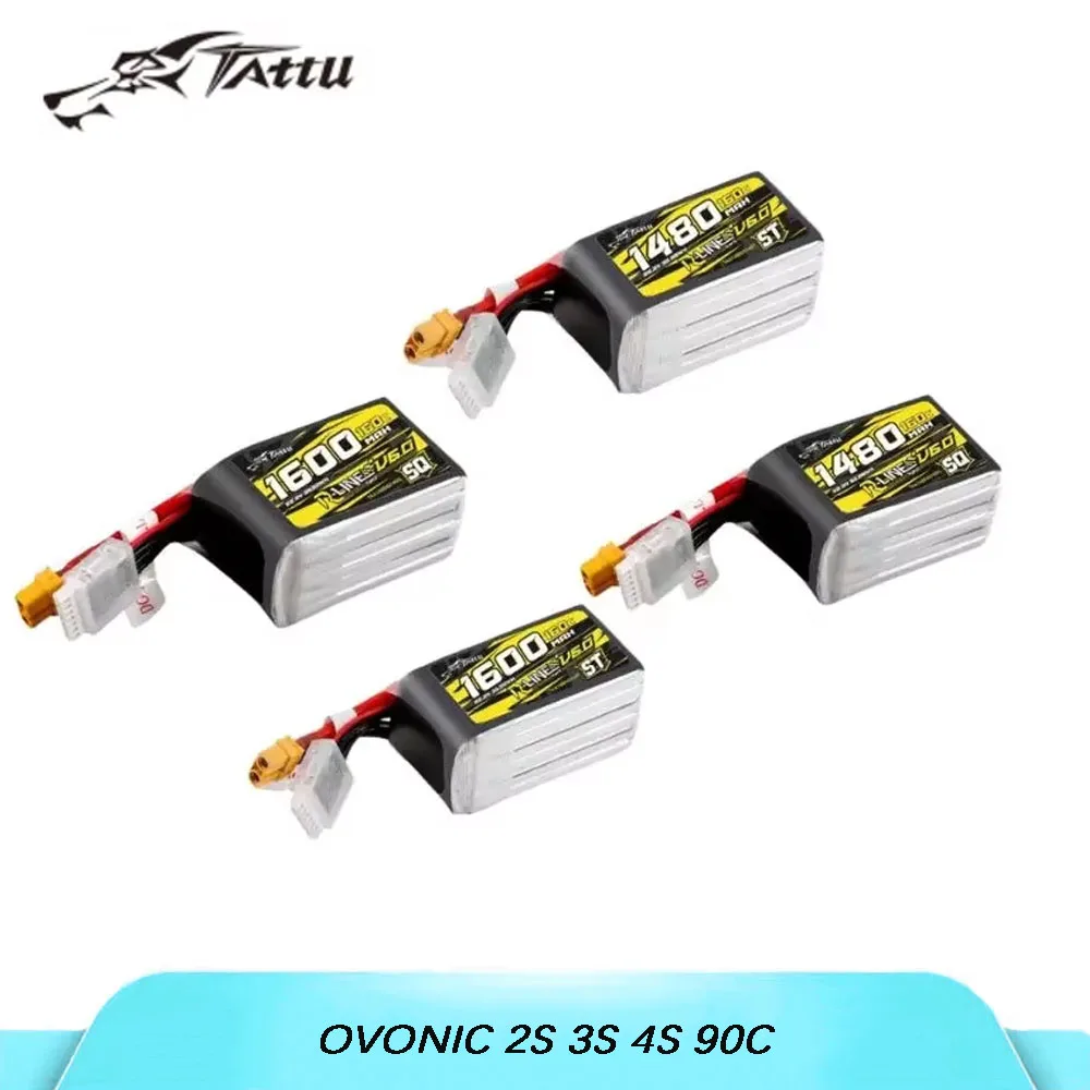 

TATTU R-LINE 6.0 6S Lithium-ion Battery 160C 1480/1600mAh (long and short versions) with XT60 connector, suitable for FPV drones
