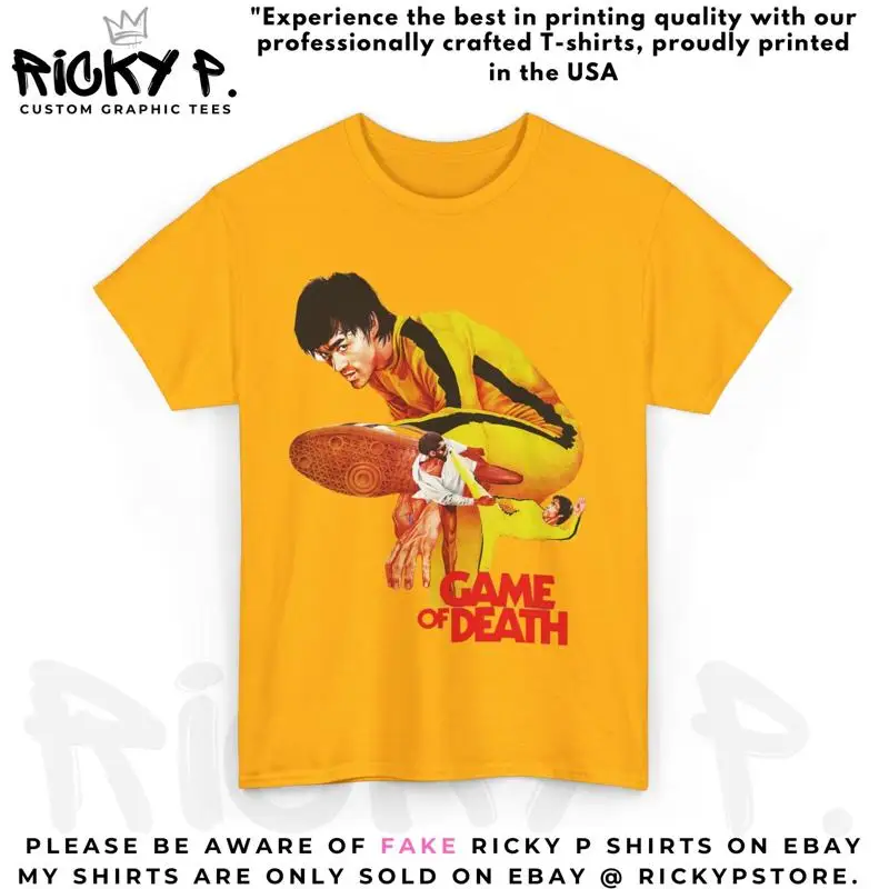 Game Of Death Movie Ricky P T-Shirt aus schwerer Baumwolle