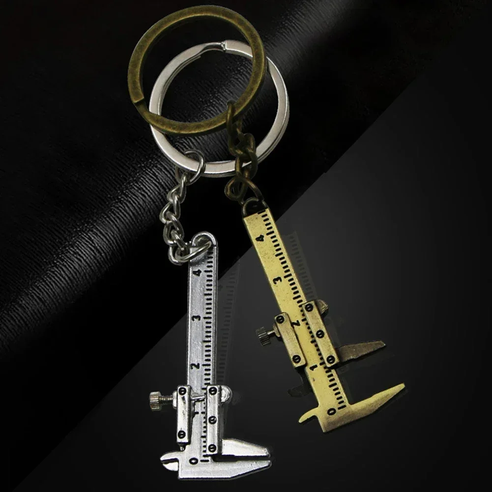 Car Keychain Portable Mini Vernier Caliper 0-40mm Measuring Tool Keychain Car Key House Key Fine Accessories Gifts For Boys