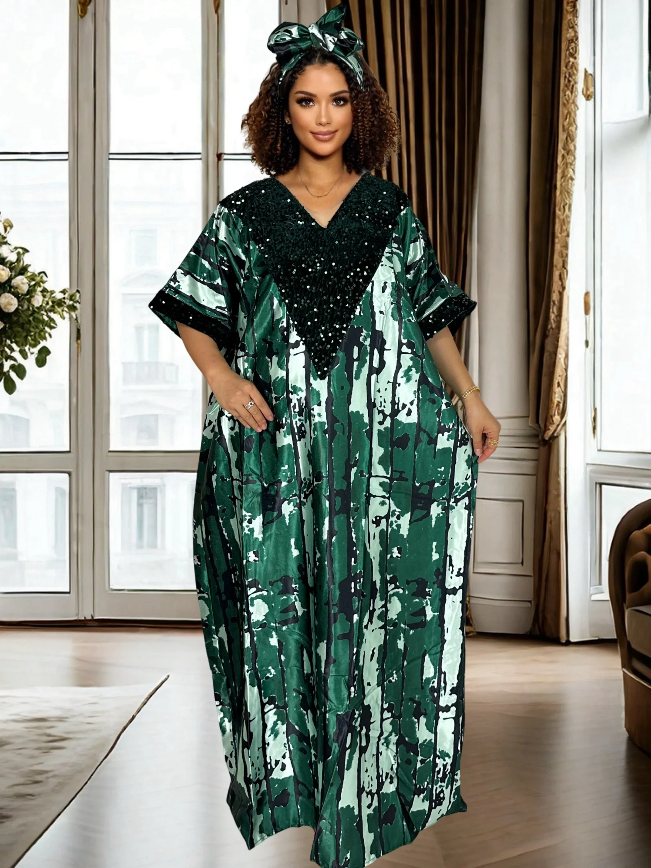 

Shinny Sequins Maxi Dress - Women's Sparkly Evening Gown Club Party Dress New Year's Eve Celebration