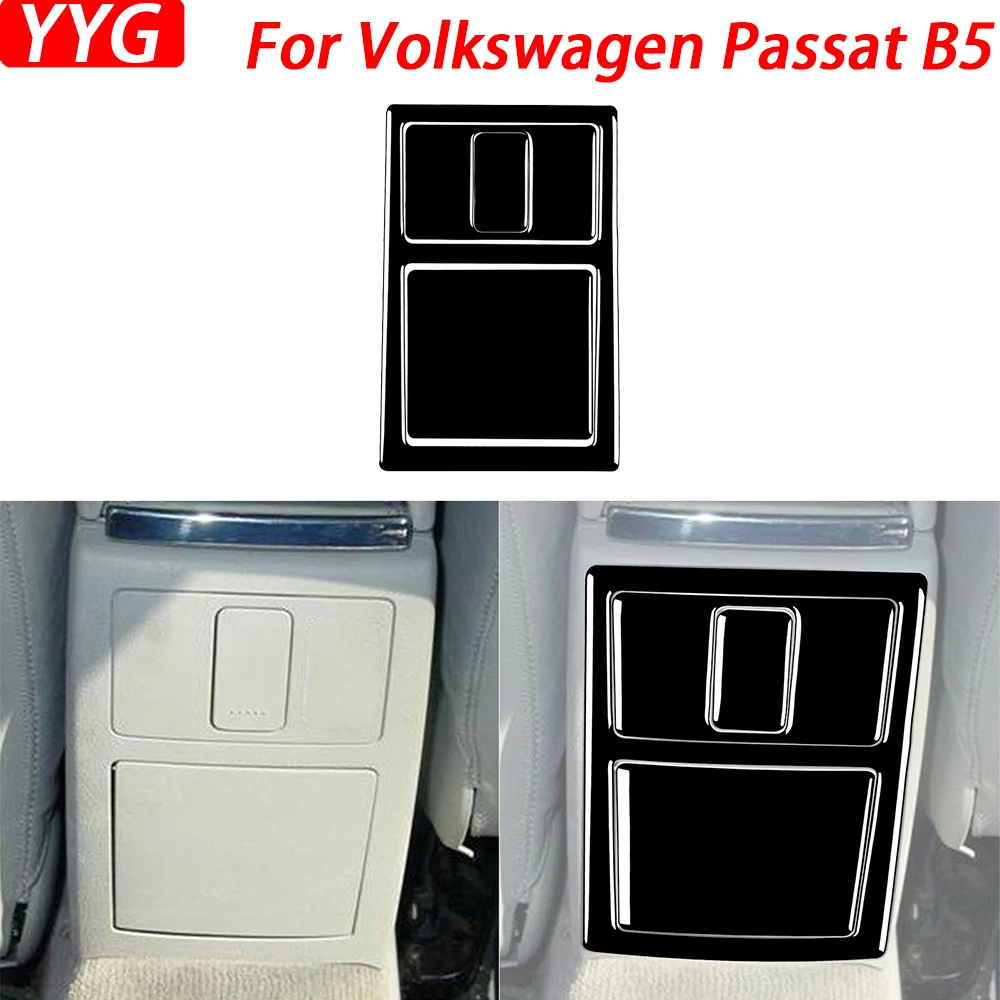 

For Volkswagen Passat B5 2001-2005 Car Accessories Piano Black Rear Control Panel Set Trim Cover Interior Sticker Modification