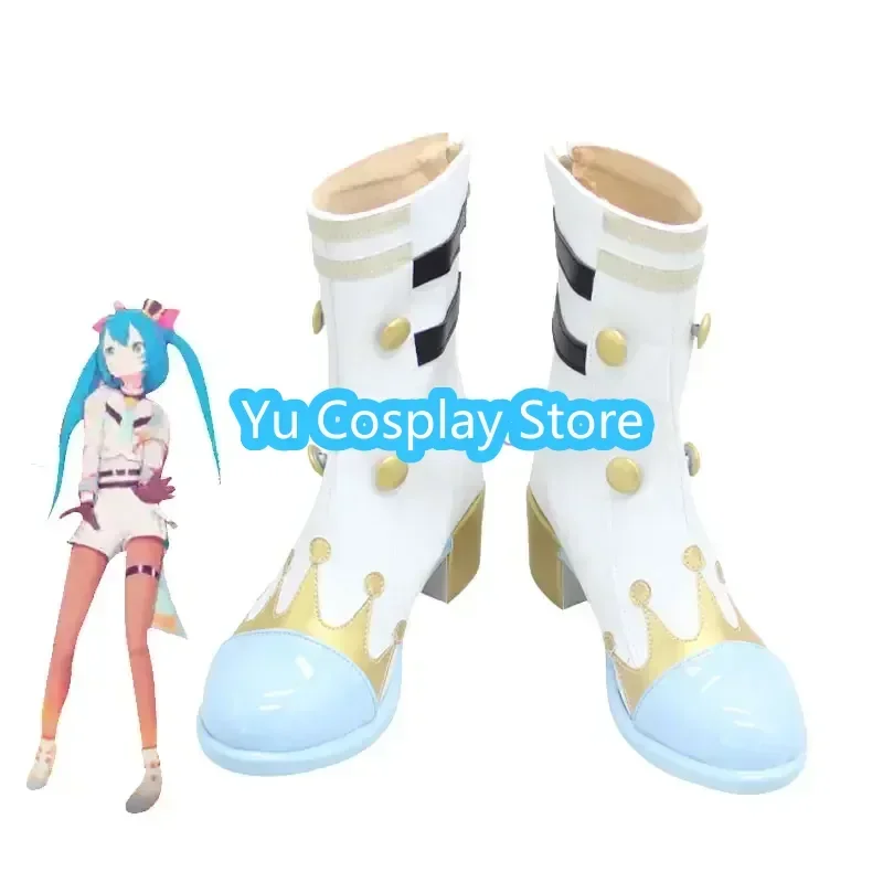 

Yu-Cosplay Cosplay Shoes Game Project Sekai Colorful Stage Cosplay Prop For PU Leather Shoes Halloween Party Boots Custom Made