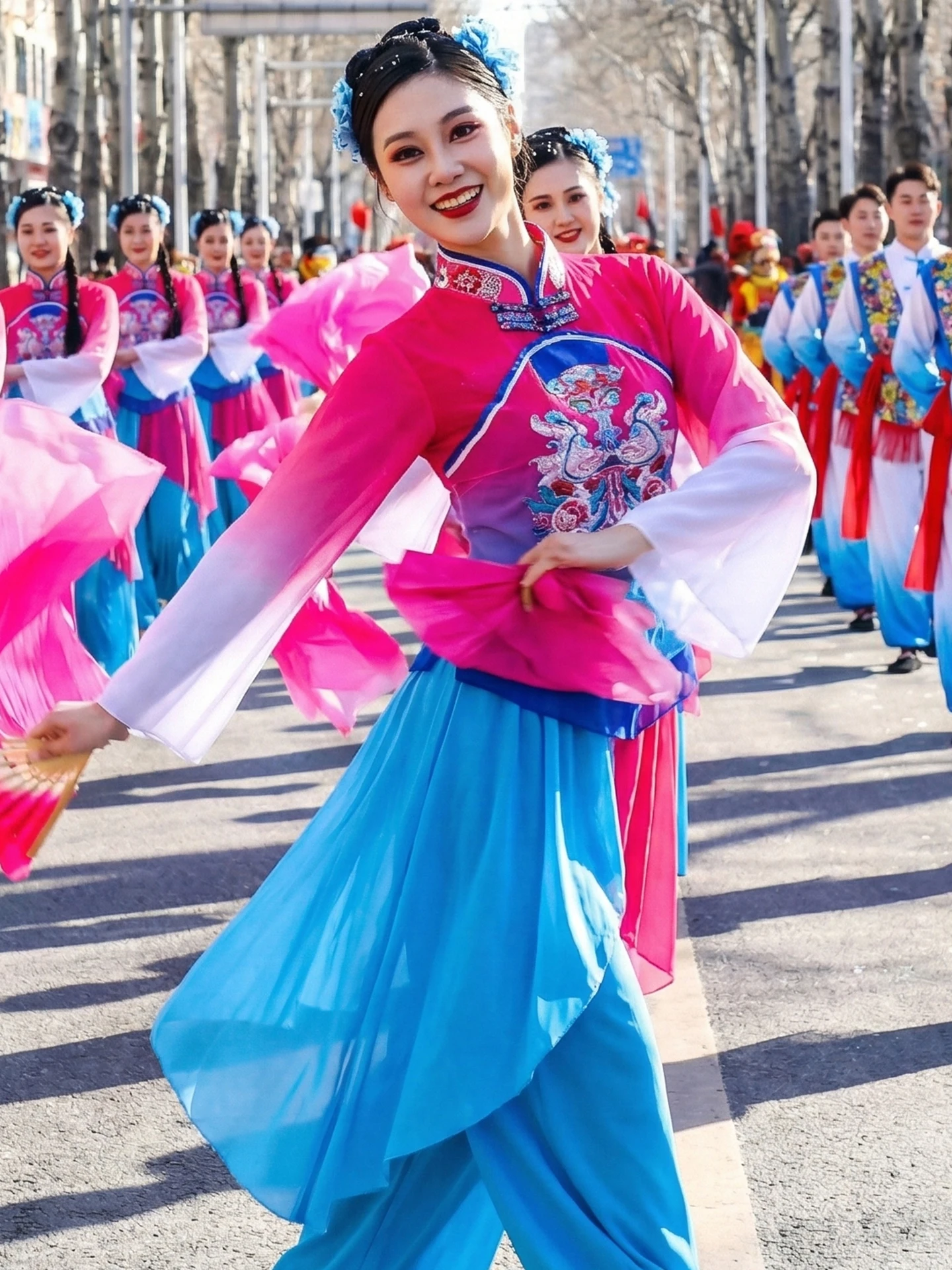 

2026 New Northeast Jiaozhou Yangge Dance Costume Square Dance Drumming Waist Drumming National Sle Festive Classical Dance ...