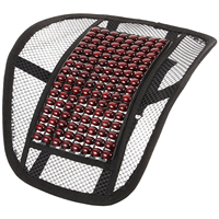 Waist Massage Pad Wood Beads Grid Backrest Cushion for Chair Car Office Lumbar Support Pillow Relief Pain Stretcher Durability