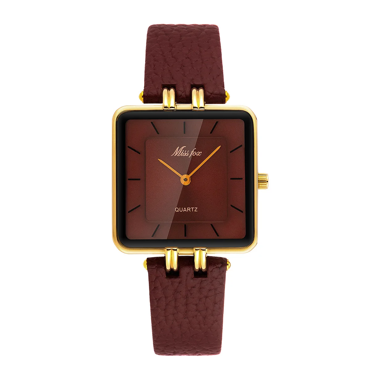 Reloj UTHAI para mujer, reloj de negocios ligero de marca de lujo de Oriente Medio, Simple, cuadrado, rojo, cinturón resistente al agua, relojes de cuarzo a la moda para mujer