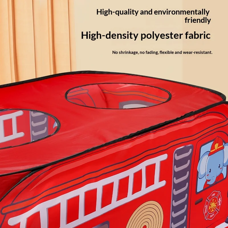 Kids Role-Play Bus Tent Automatic Pop-Up Sunroof Playhouse for Indoor Outdoor Imaginative Games Camping Toy Gift