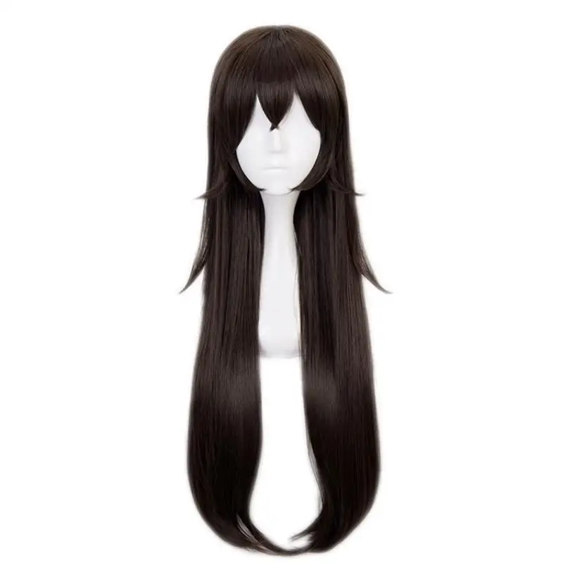 

Game Genshin Impact Amber Cosplay Wig Dark Brown Long Hair Heat Resistant Synthetic Halloween Party Accessories Props