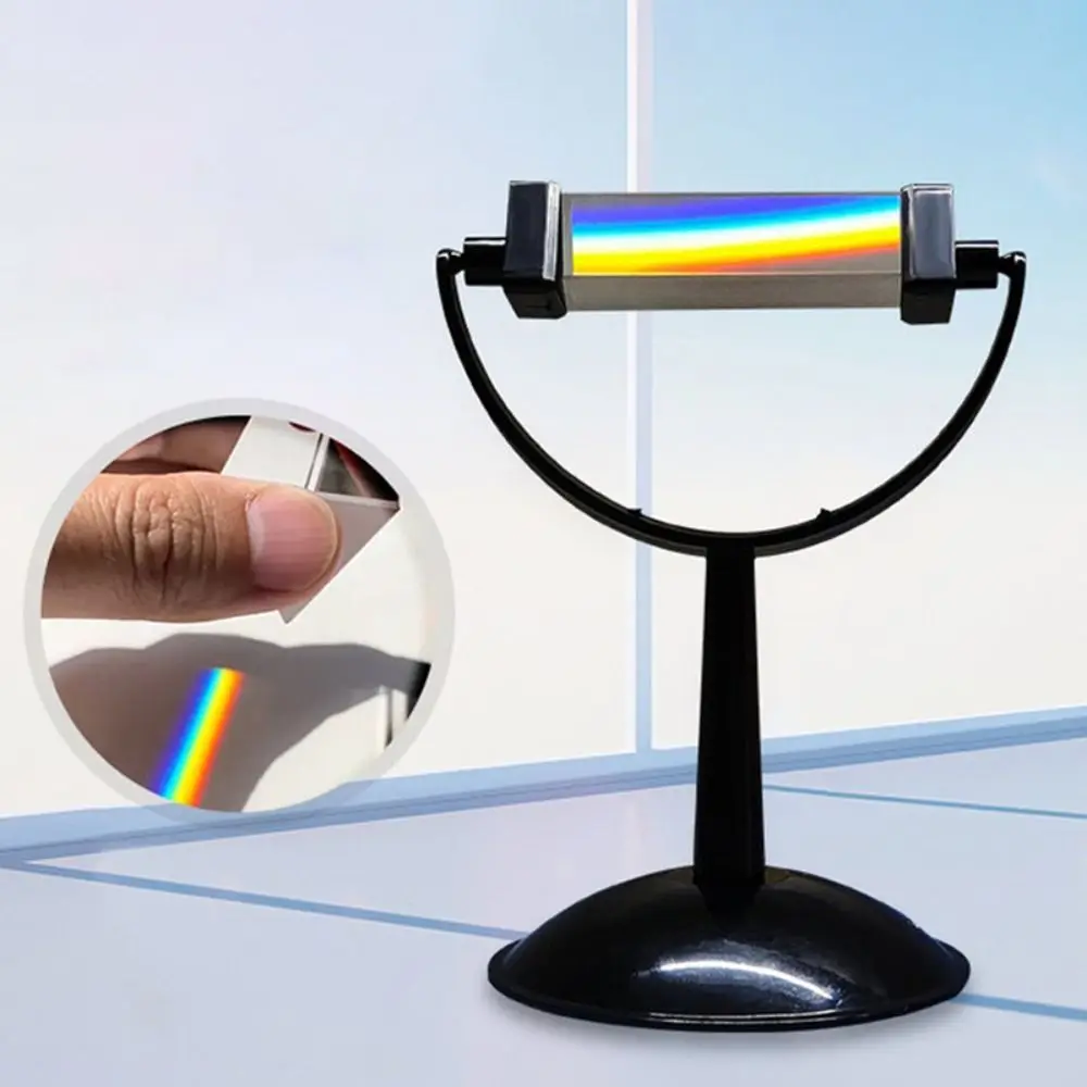 2 PCS Glass Triangular Prism Refracted Light Spectrum Optical Prisms Teaching Tool Equipment Color Prisms Students