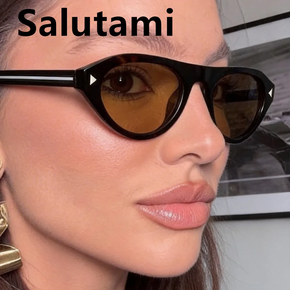 2026 Neue Modische Nieten-Cat-Eye-Sonnenbrille für Damen Vintage Schwarz Verlaufsglas Elegante Sonnenbrillen Sexy UV400 Fahrbrillen