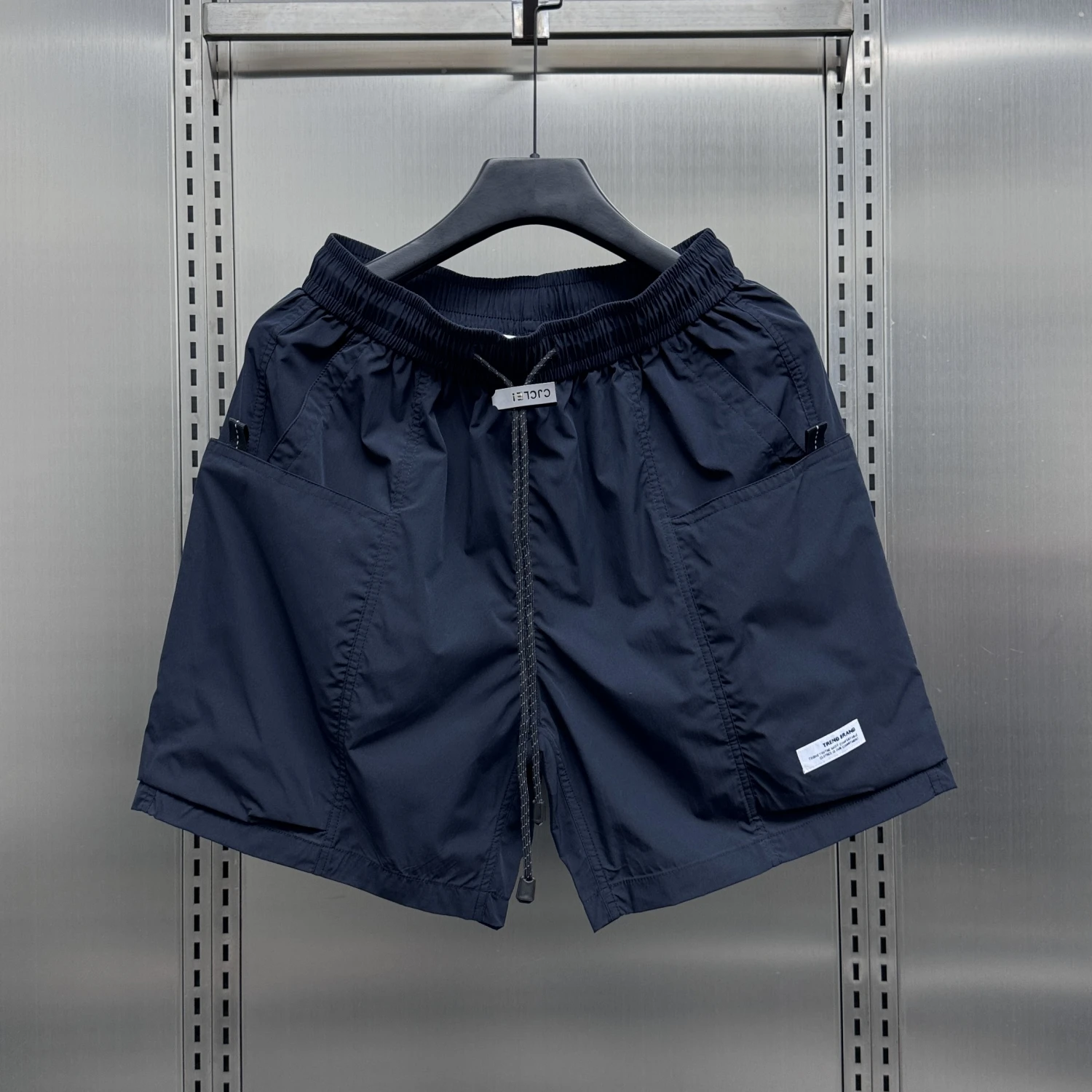 

Мужские рабочие шорты из ледяного шелка: летние, тонкие, свободные, в американском стиле, повседневные, длиной до колена, дышащие, комфортные, легкие