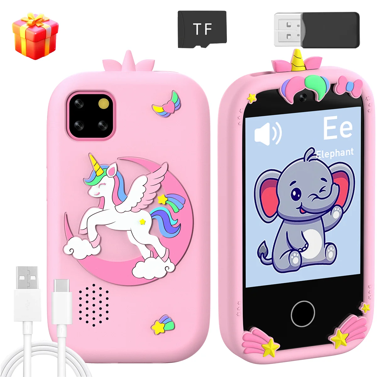 [Smartphone Toys] Smartphone-speelgoed |   Touchscreen, camera, educatieve spellen, USB oplaadbaar |   Leuk leerapparaat voor jongens en gi