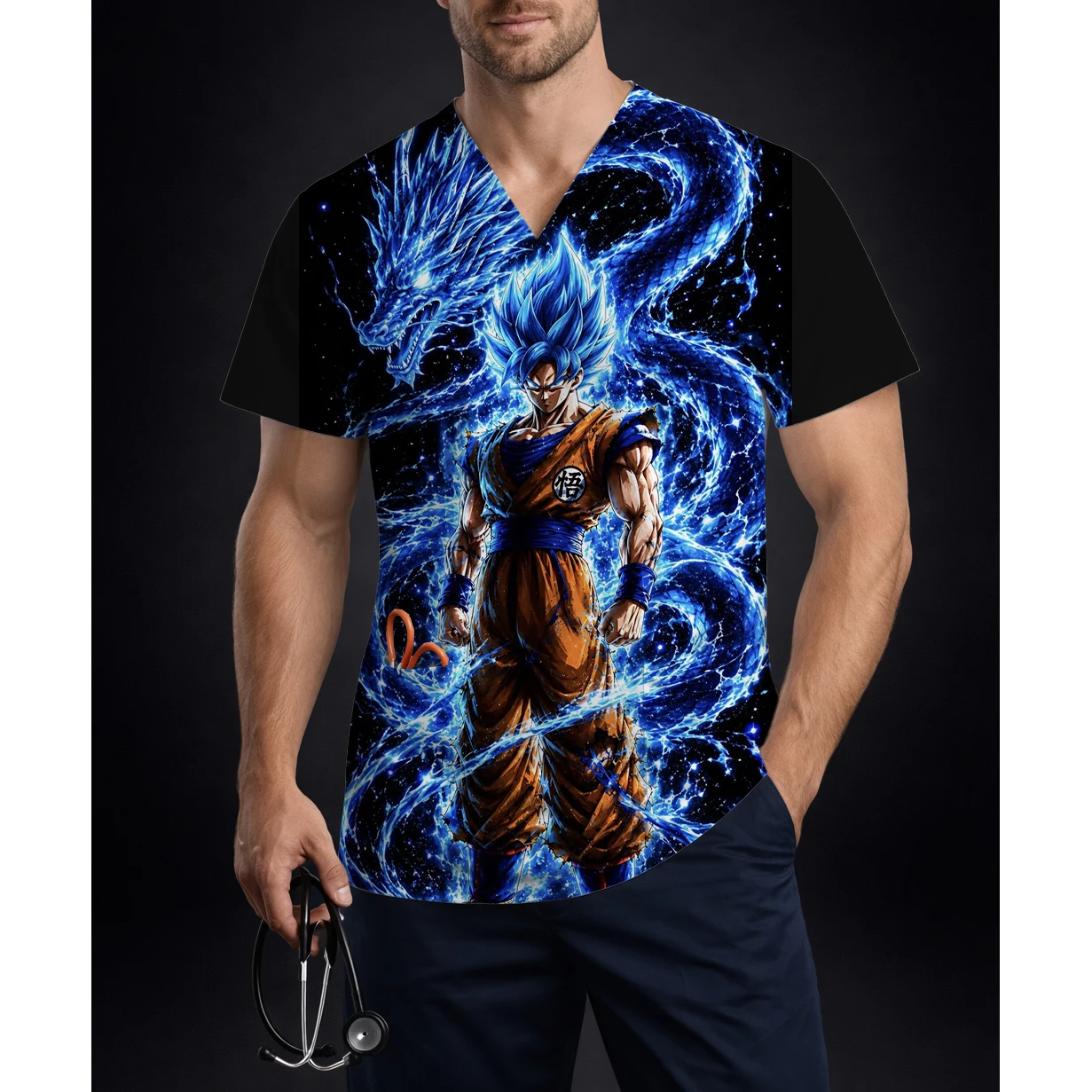 Anime Cosplay Shop - Kaos Seragam Perawat Pria Musim Panas