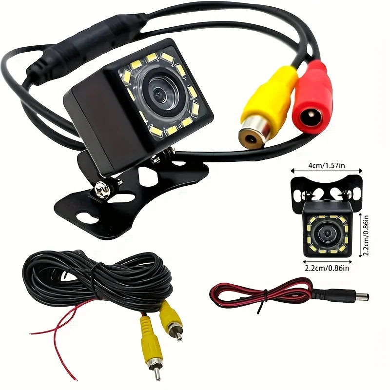 Rear View Backup Camera for Cars, Night Vision , Car Backup Camera with 12 LED Lights and Clear Night Vision