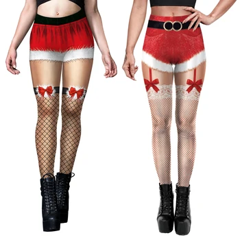 あなたは私のシークレットです-女性のクリスマスストライプクリスマスレギンス、ボウレース、ベルのベルト、3Dプリント、ハイウエスト、スリムストレッチパンツ、セクシー