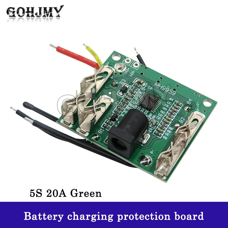 5S battery charging protection board 18V 21V 20A lithium-ion lithium battery pack protection circuit board BMS module