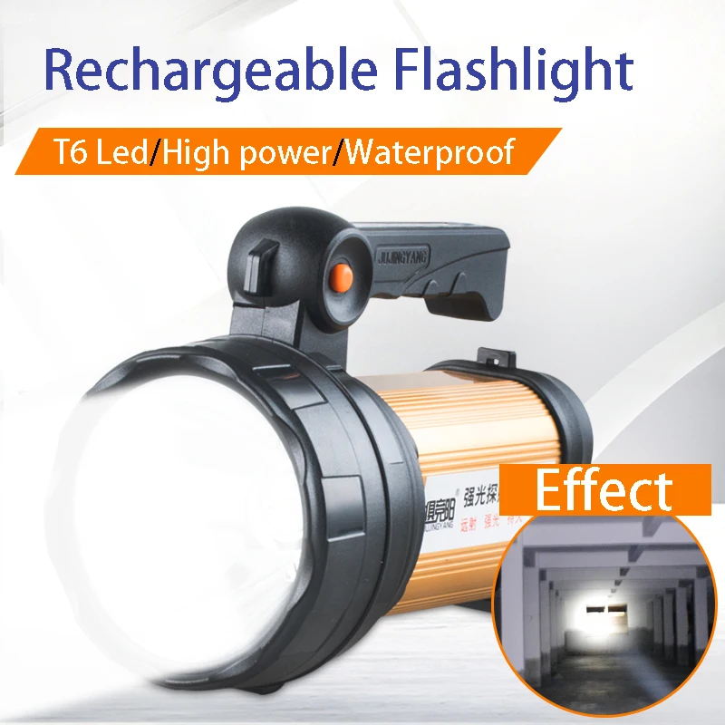 Rechargeable Flashlight Portable Searchlight High Power LED Torch  for Hunt Spotlight Camping Lanterna Work Light