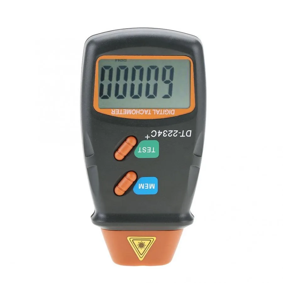 Tacômetro do motor digital, velocímetro velocidade, foto tacômetro laser, sem contato, medidor de velocidade tach, DT-2234C +