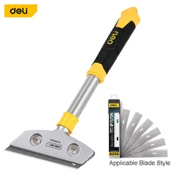 Deli Portable Cleaning Knife Cleaning Shovel Cutter Glass Floor Tiles Scraper Blade Seam Removal Household Kitchen Hand Tool