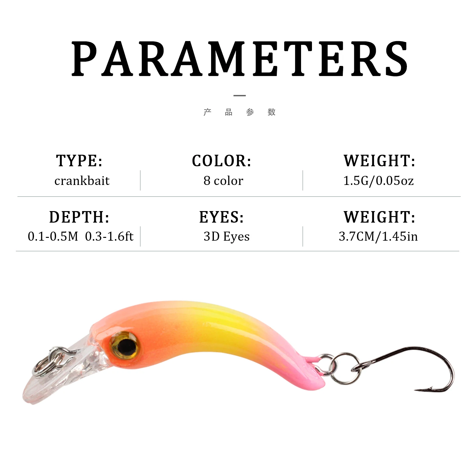 1Pcs Mini Minnow Fishing Lure Wobblers 3.7cm 1.5g Floating Artificial Hard Bait Sharp Hook Crankbait Trout Pike Bass Tackle