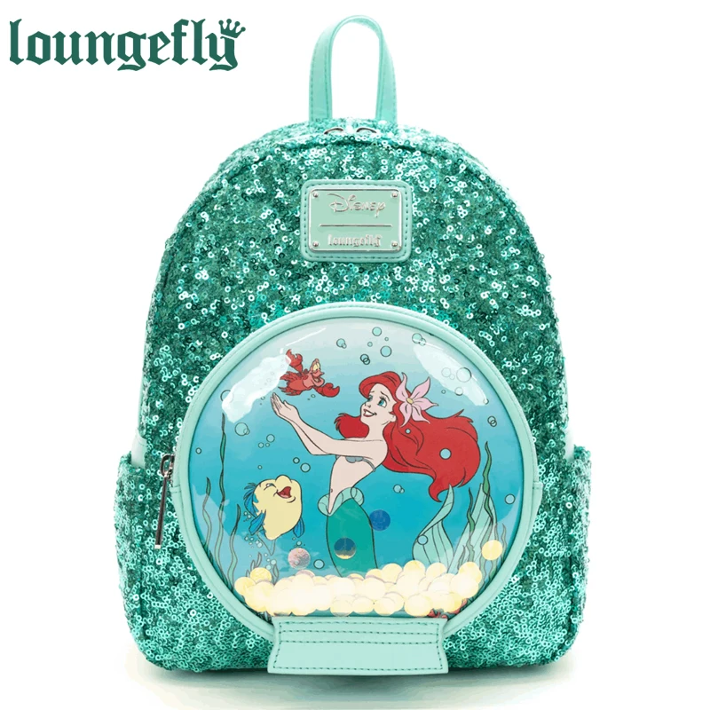 

Новый мини-рюкзак Loungefly Disney Little Mermaid Snow Globe с пайетками
