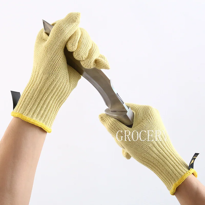 

Aramid Fiber Cut Resistant Gloves Flame Retardant Heatproof Anti-Slip Work Gloves for Car Factory Stamping Labor Protection