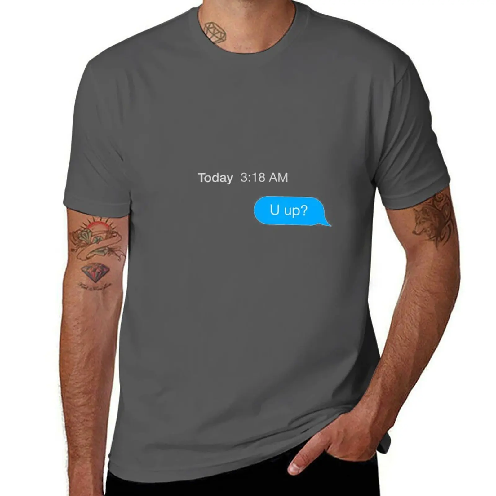 

U up Text Message T-Shirt Big and Tall Basic Tee Shirt