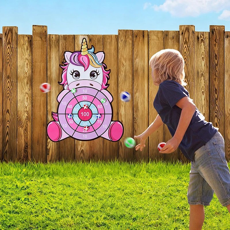 Nowa Duża Tablica do Gry w Darta z Kulami Samoprzylepnymi Zabawka Edukacyjna dla Dzieci Gry Sportowe Interaktywne do Użytku Wewnętrznego i Zewnętrznego Popularne Gry Imprezowe