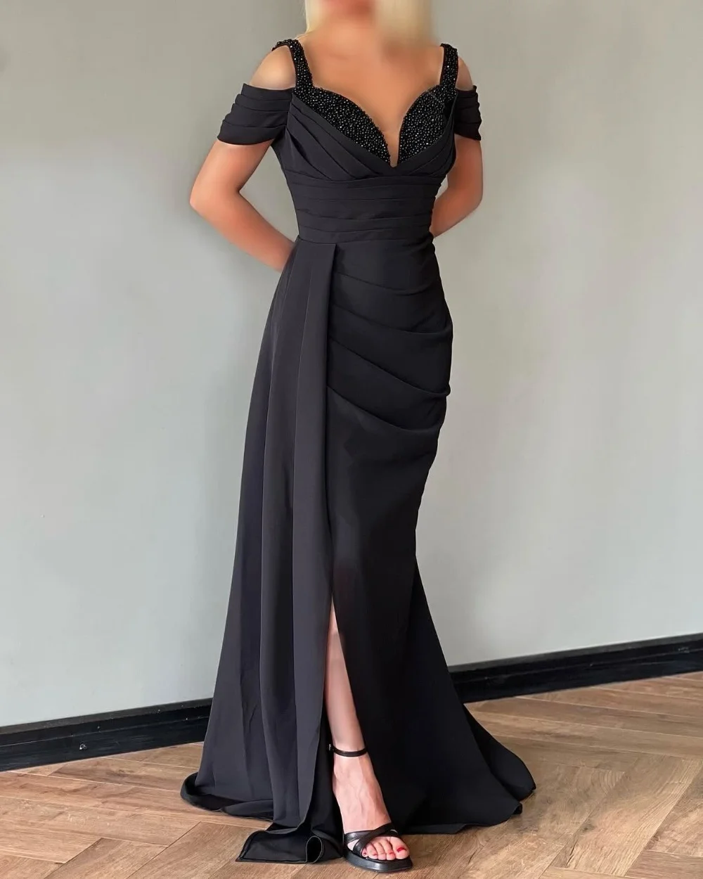 

Customized Modern Style Elegant Jersey Beading Draped Mermaid Off-the-shoulder Long Dresses Bespoke Occasion Dresses Formal