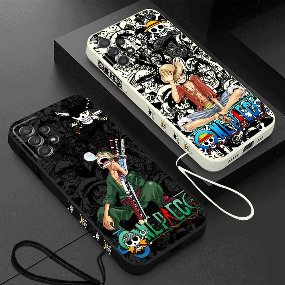 D-Luffy Ones Pieces Phone Case for Redmi Note 8 9 10 Pro 5G 7 10T 12 10 11 Pro 12S 11S 9S 9T Square Liquid Cover