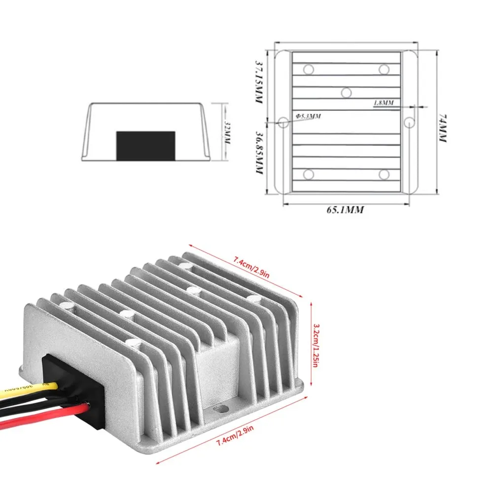 DC/DC 24V to 19V 5A Buck Module Voltage Reducer Converter Waterproof Buck Transformer Power Regulator For Robots Printers Pumps