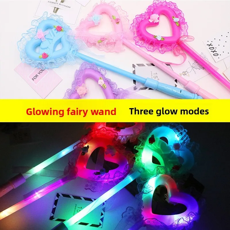 Magic wand children's luminous toy fairy love wand colorful princess flash small magic wand birthday festival