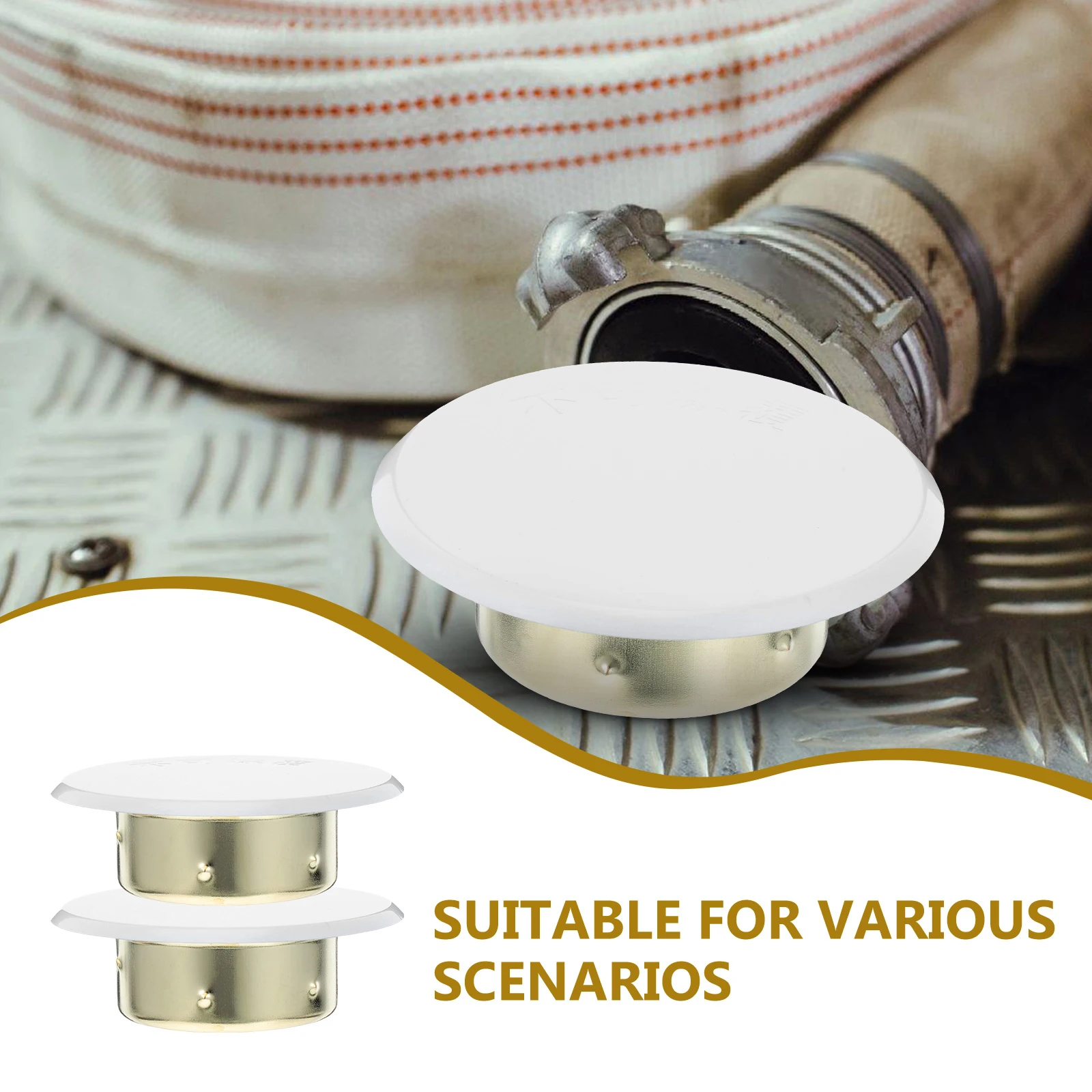 4Pcs Concealed Fire Sprinkler Head Cover Plate Ceiling Mount Threaded Nozzle Protector Guard for Sprinkler System Ceiling Safety