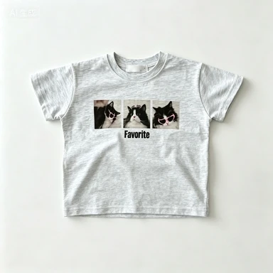 Comfortable And Fresh Printed Summer Casual Round Neck Cartoon Printed Short Sleeved Fashionable T-shirt Top