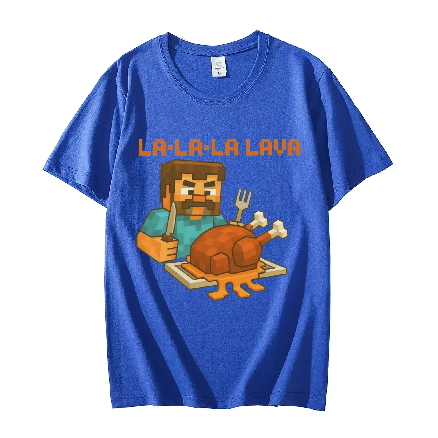 La-La-La Lava Chicken Jockey Funny Meme T Shirt High Quality Fashion Oversized T-shirt Men Women Casual Short Sleeve T-shirts