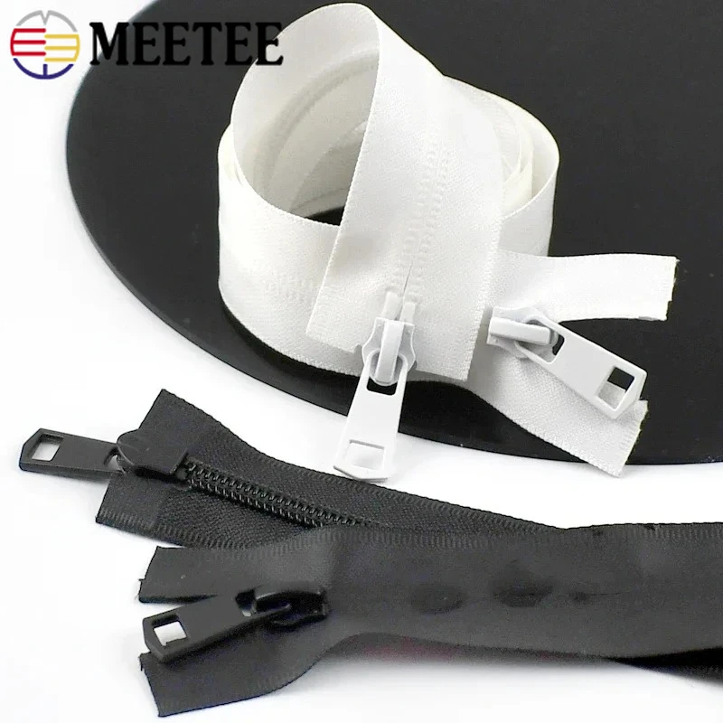 

2Pcs 5# Waterproof Nylon Zipper 20-150cm Invisible Double Slider Zippers Open-End Zip for Jackets Bags Zips Repair Accessories