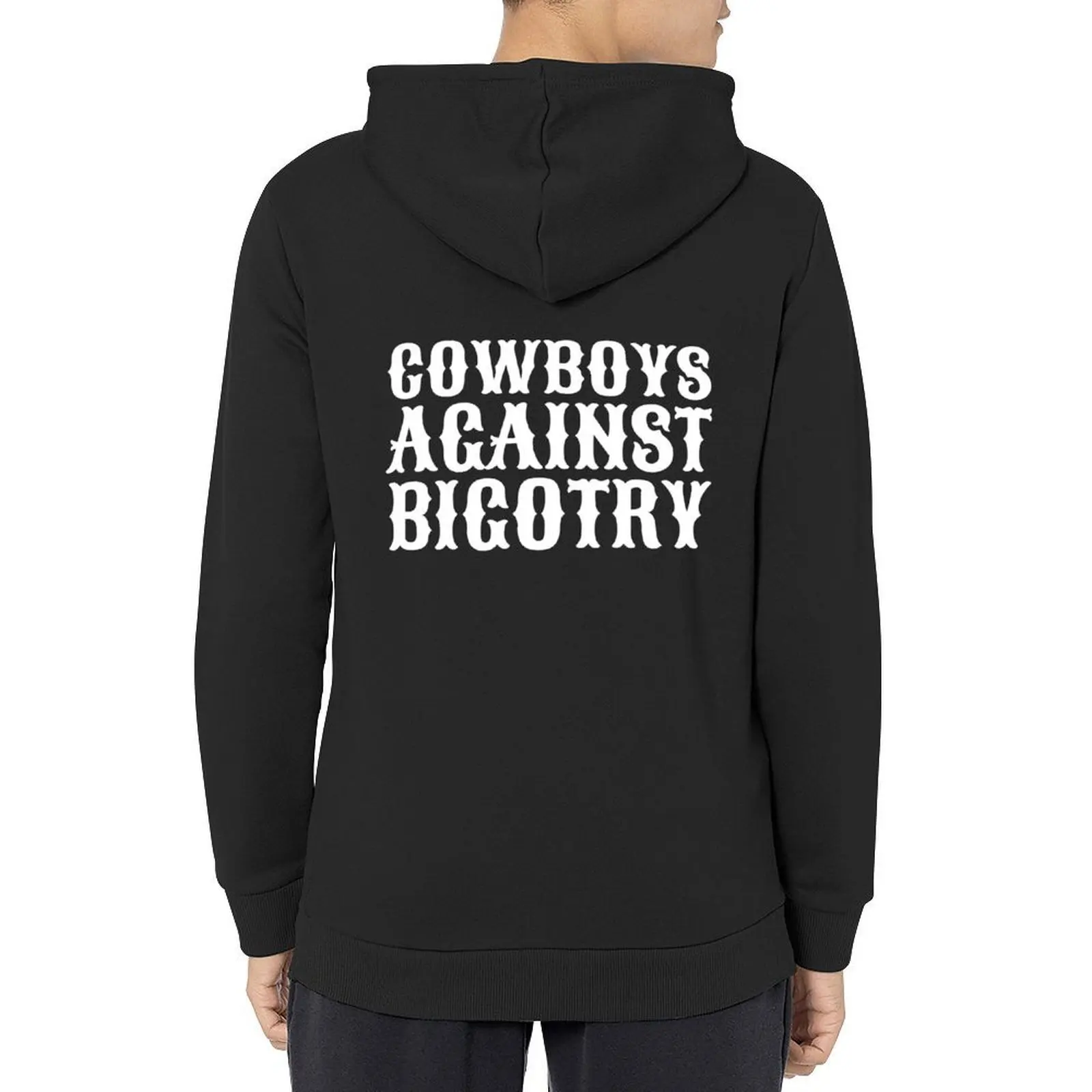 

White Orville Peck Cowboys Against Bigotry Lyrics Hoodie male clothes men clothing blouse mens hoodie