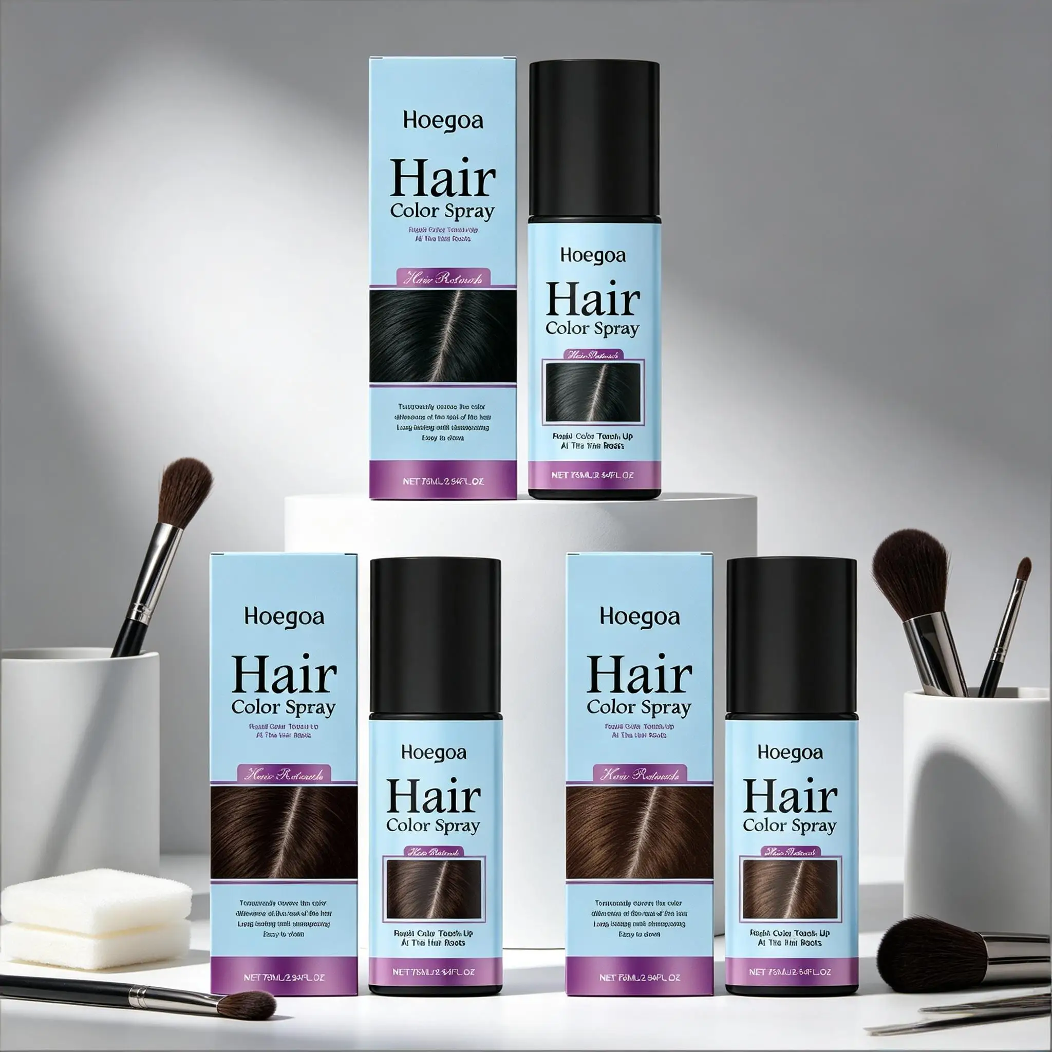 Temporary Hair Color Spray High Coverage Color Correction Easy to Wash Cover White Hair Roots Hair Dyeing Spray Styling Products