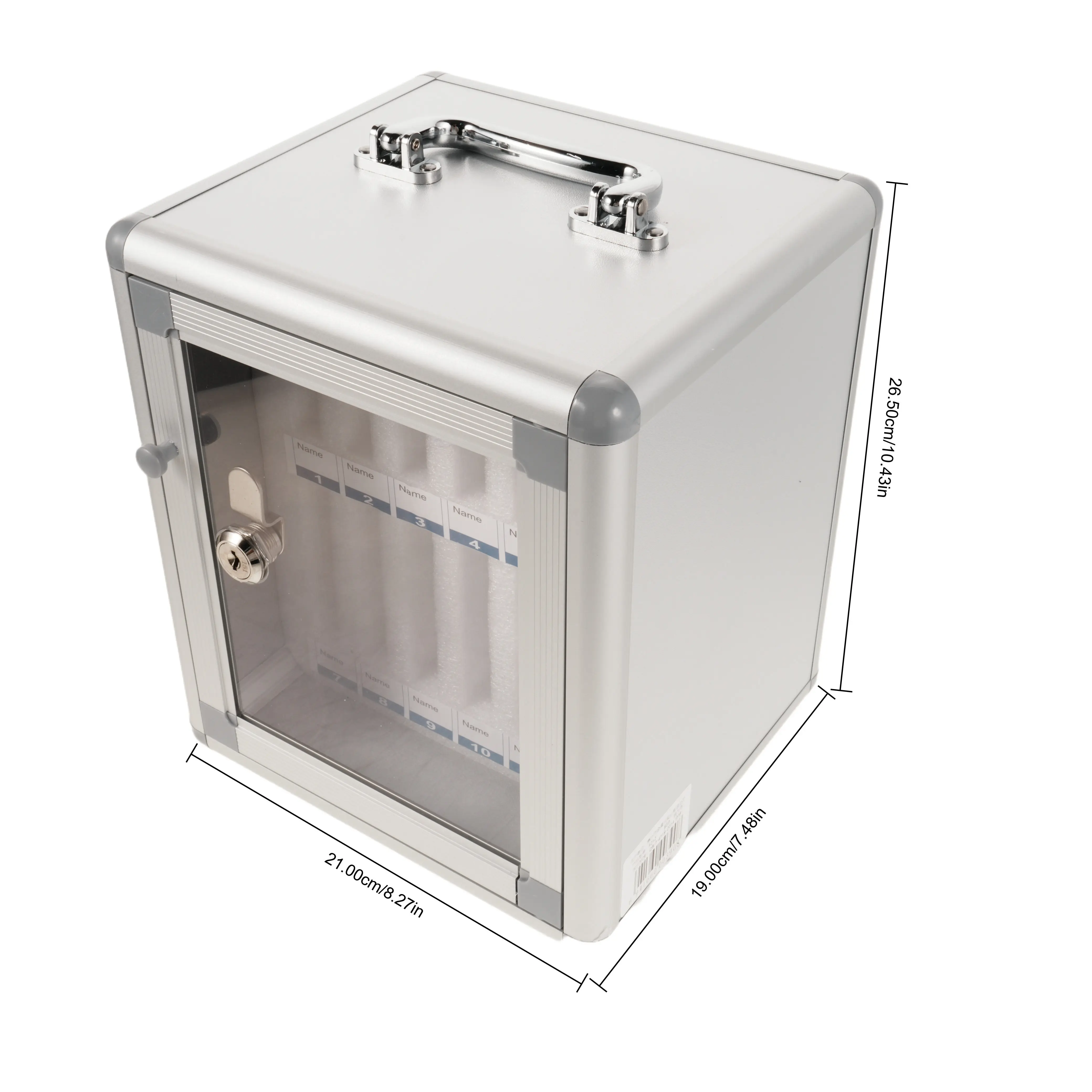 Portable Slots Transparent Phone Locker Mobile Phone Storage Box Lockable Aluminum Alloy Pocket Chart Cabinet Classroom
