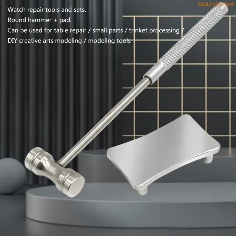K1AE Versatile Watch Repair Tool Set Hammer, Pad, and Handle