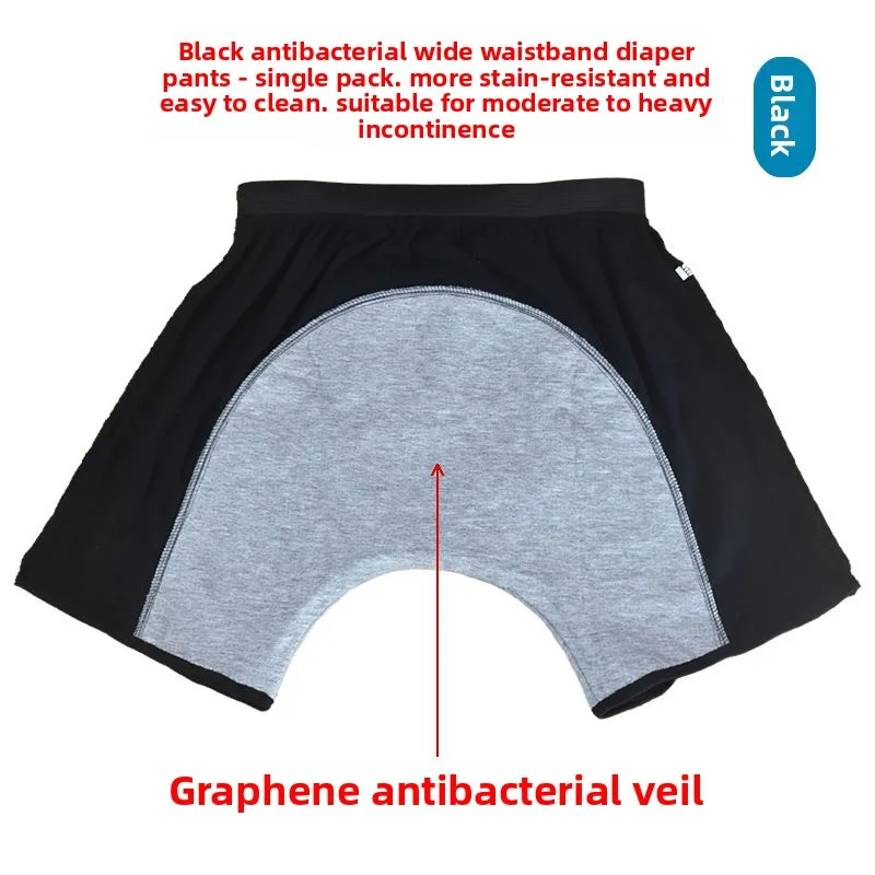 Wasbare en herbruikbare pull-up incontinentiebroek voor volwassenen |   Waterdicht lekvrij verzorgingsondergoed voor oudere thuisverpleging