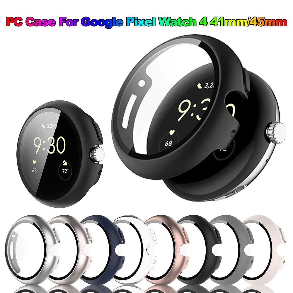 �y�Z�[�����z�K���X + PC �P�[�X Google Pixel Watch 4 45mm 41mm �I�[�����E���h�o���p�[�����A���`�X�N���b�`�X�N���[���v���e�N�^�[ Pixel watch4 �p