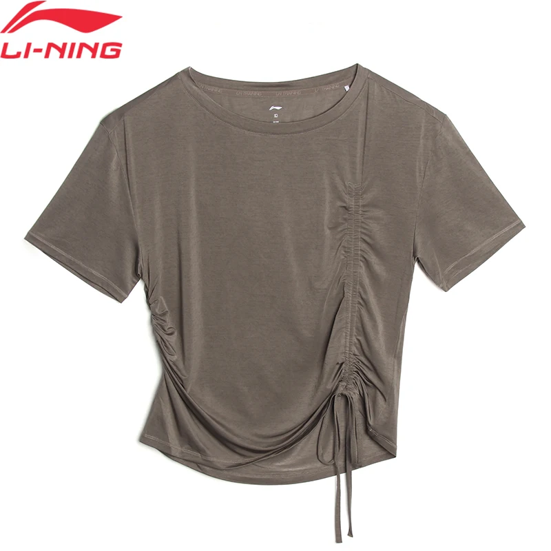 Li-Ning Women's Training Fitness T-shirt 93%Polyester 7%Elastane Comfortable LiNing Sports Tee Tops ATSV900