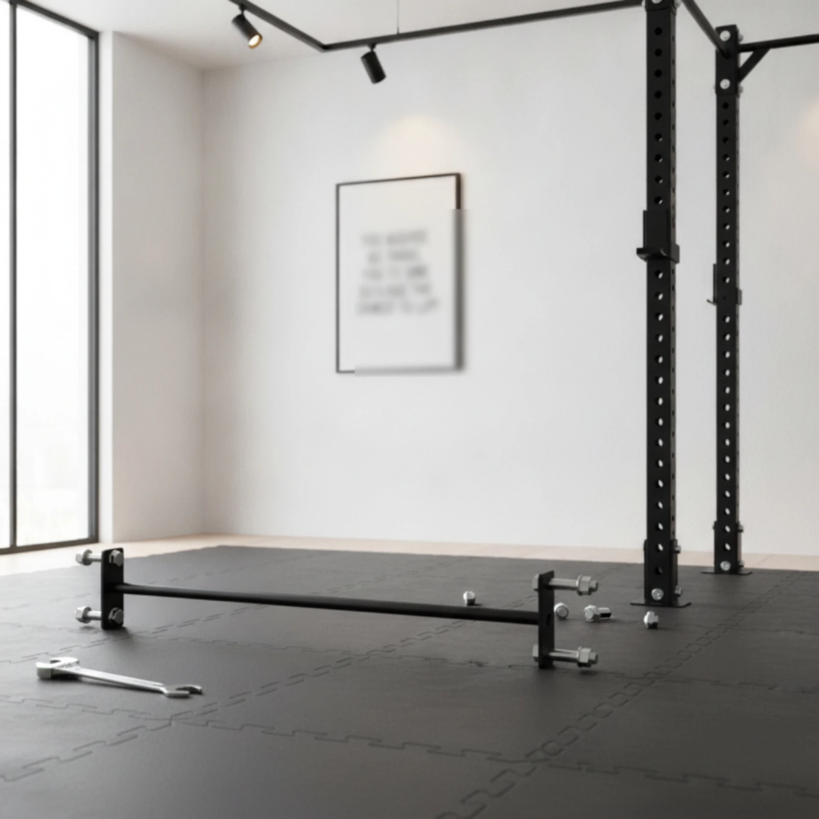 Barre de connexion en acier, quincaillerie rigide pour les constructeurs de projets DIY, les racks à squats, les salles de sport à domicile