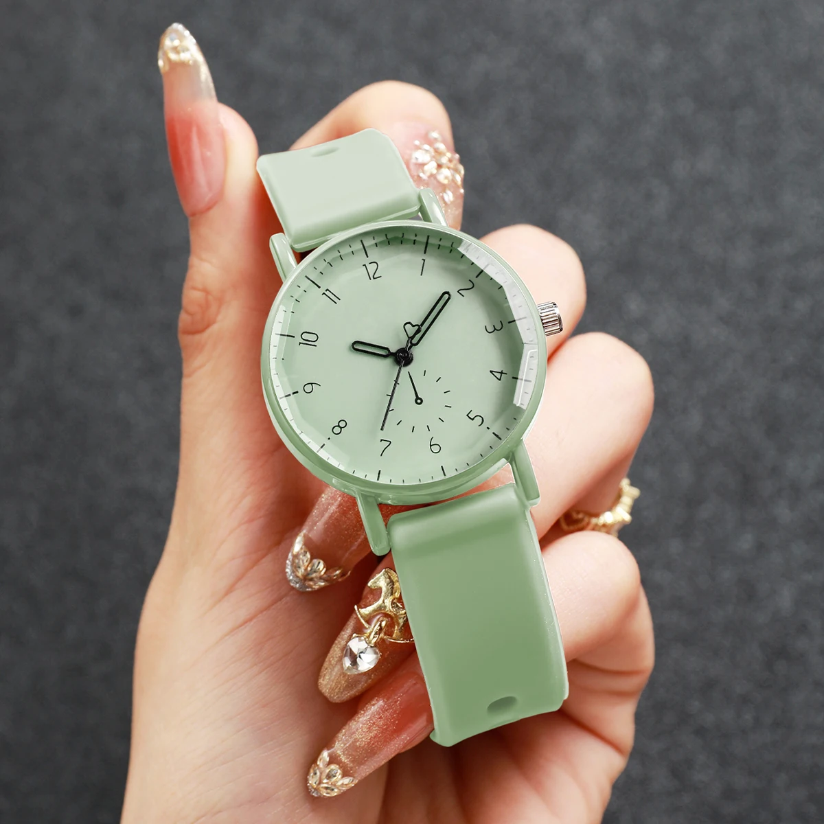 Fashion Silicone Band Women's Quartz Wristwatch Simple Arabic Dial Women Watches Reloj Mujer Girls Clock Gift (Without Box)