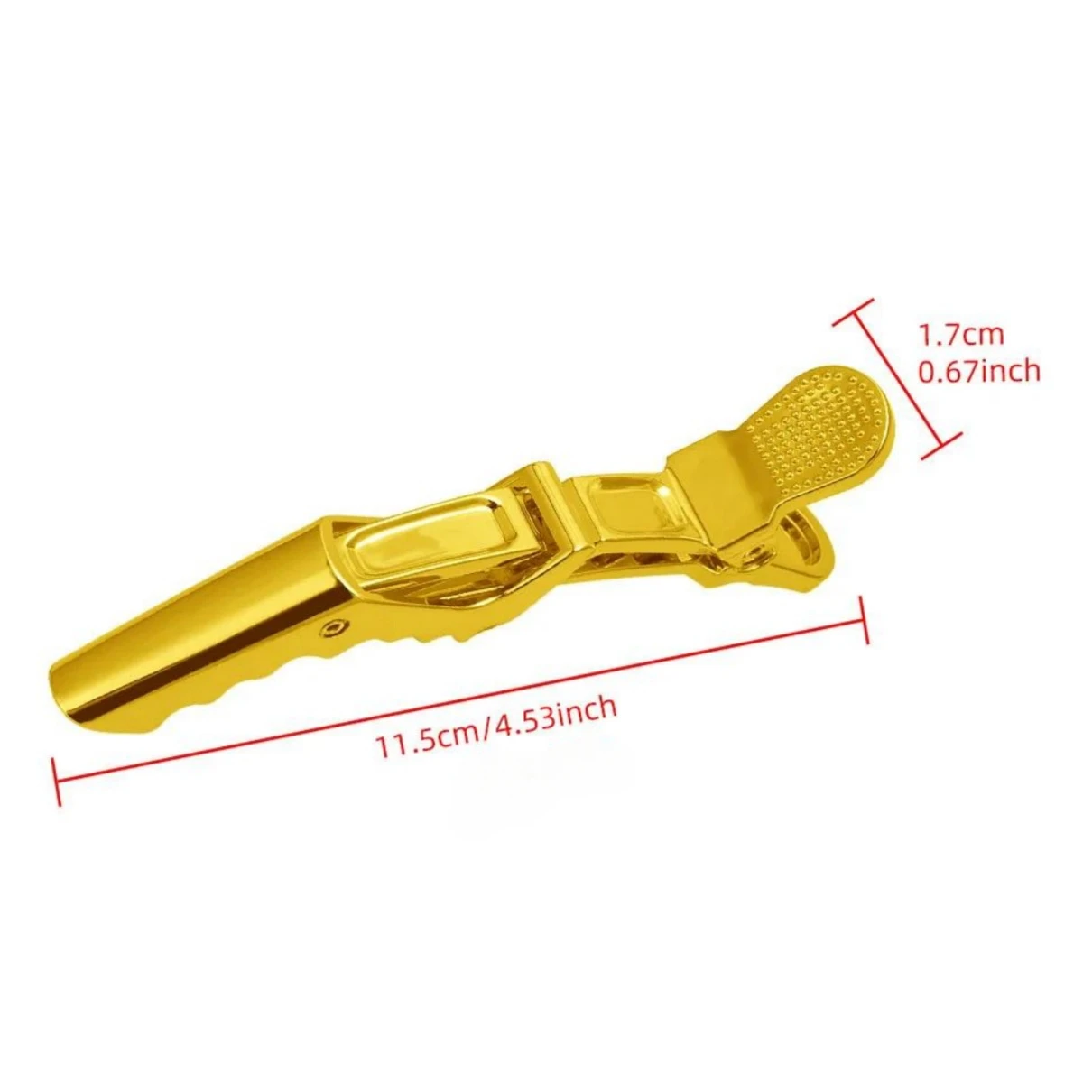 6PCS Alligator Clips Gold Hair Clips Barbershop Premium Plastic Hairpins Hair Styling Fixing Clips Hairdresser Tools