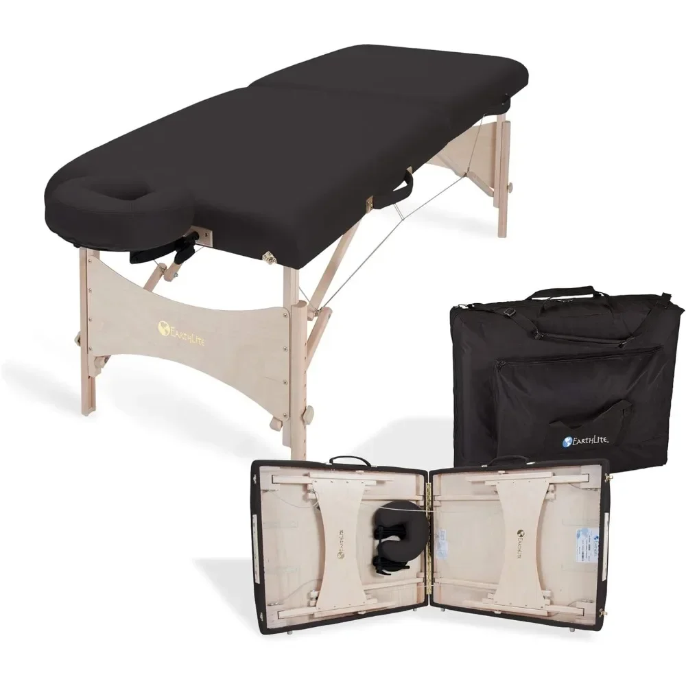 Portable Massage Table Foldable Treatment Table, Eco-Friendly Design, Hard Maple Face Cradle & Carry Case (30