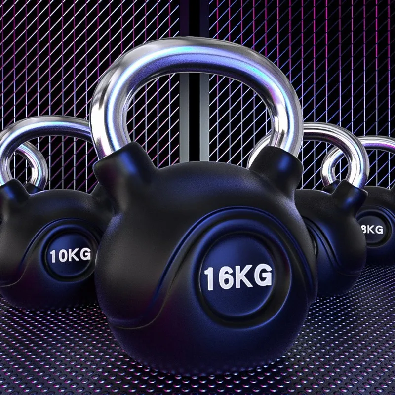 Gym Commercial Portable Christmas Gift Lifting Kettle Dumbbell Weight Lifting Squat Barbell Pure Steel Competitive Kettle Bell